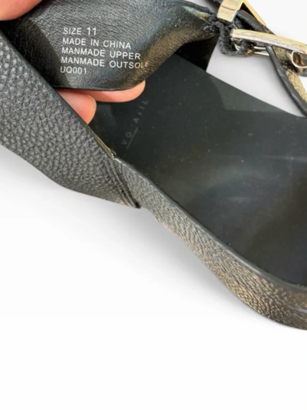 Volatile Biloxi Strappy Wedge Black Sandals Sz 11